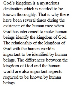 Benchmark - The Kingdom of God Part III Paper